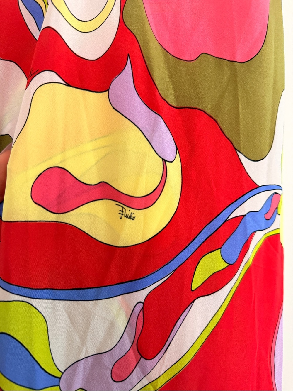 Emilio Pucci Silk Pattern Maxi Dress Size US 6 - Picture 6 of 9